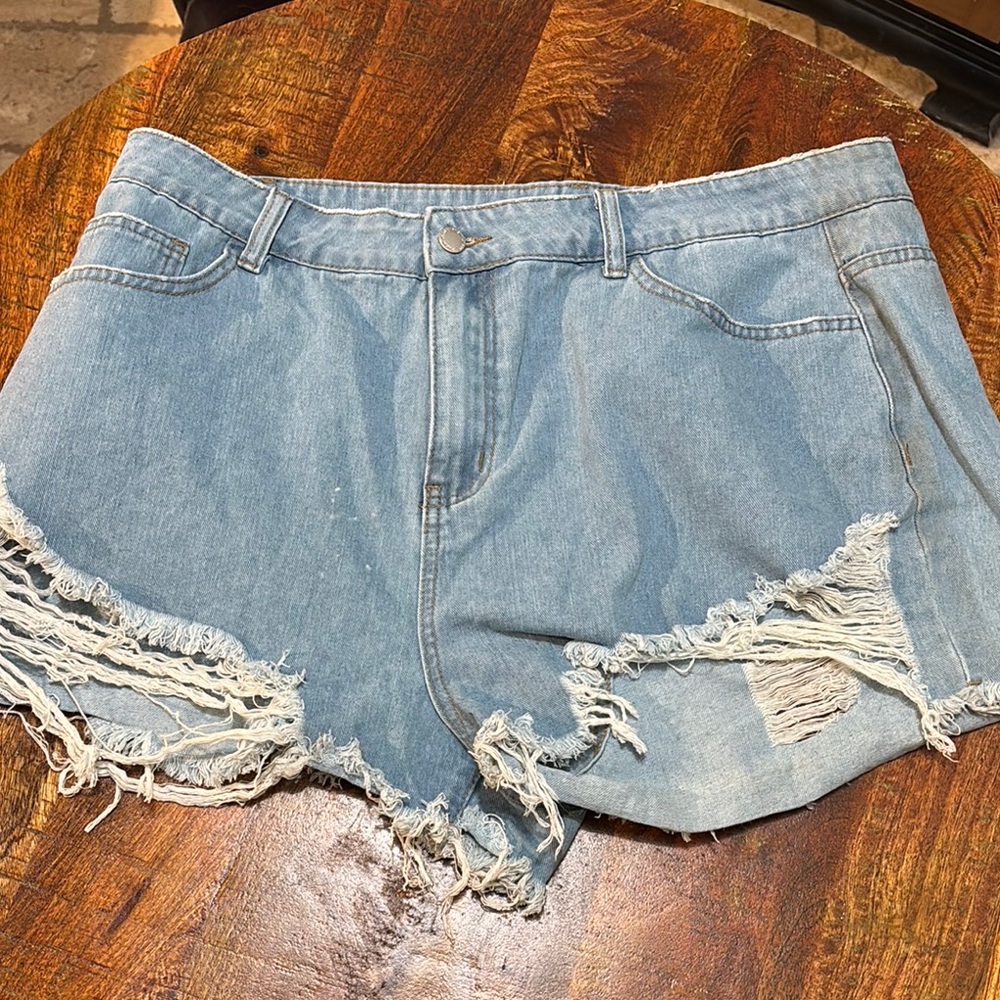 NWT SHEIN Sxy Distressed Denim Shorts